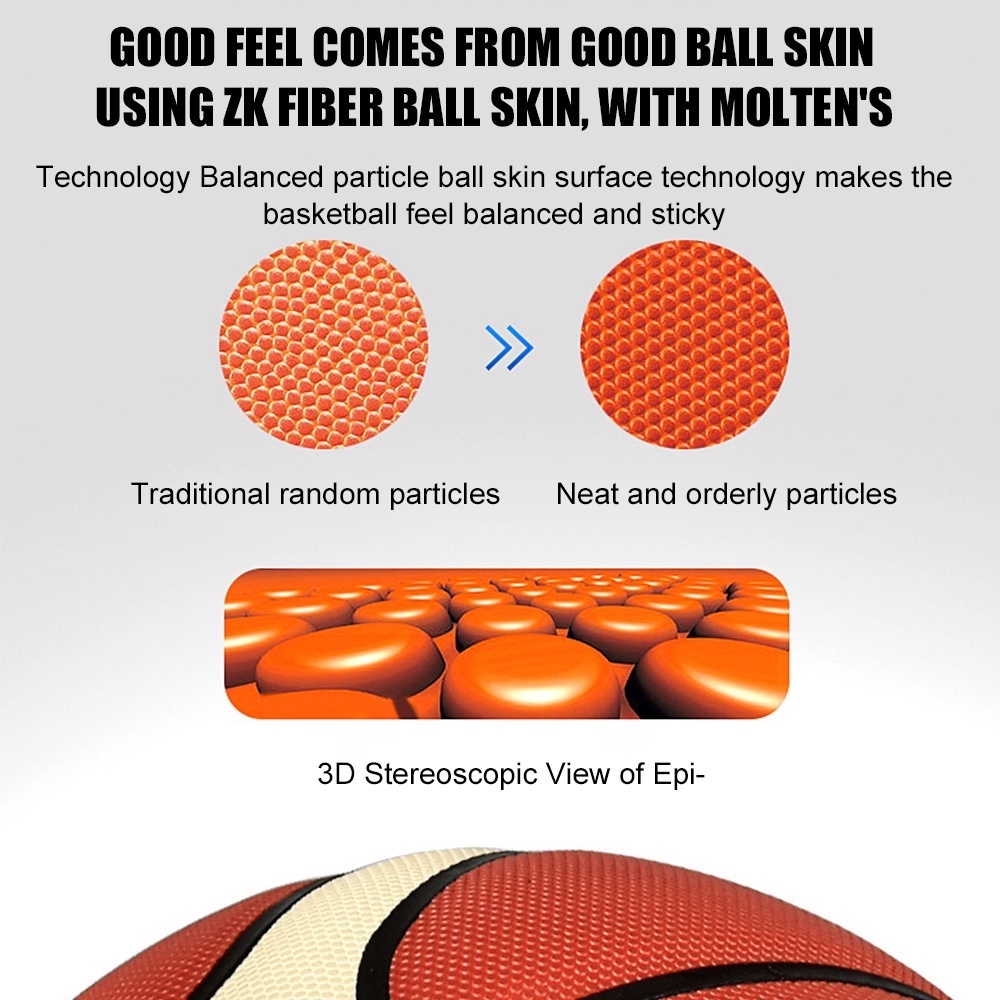 Origina NBA GG7X Molten Basketball  Size 7 PU Leather with Free Pump Needle Net Indoor outdoor ball - Image 8