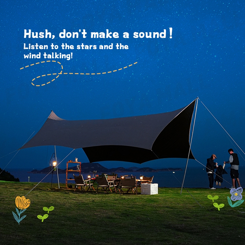 【Complete Set】Canopy tent set  Ultralight Weight Flysheet Octagonal Butterfly Canopy canopy — view 7