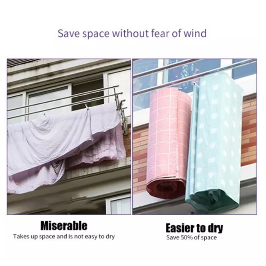 Spiral Hanger Round Rotating Hanger Balcony Curtain Bed Sheet Quilt Drying Rack