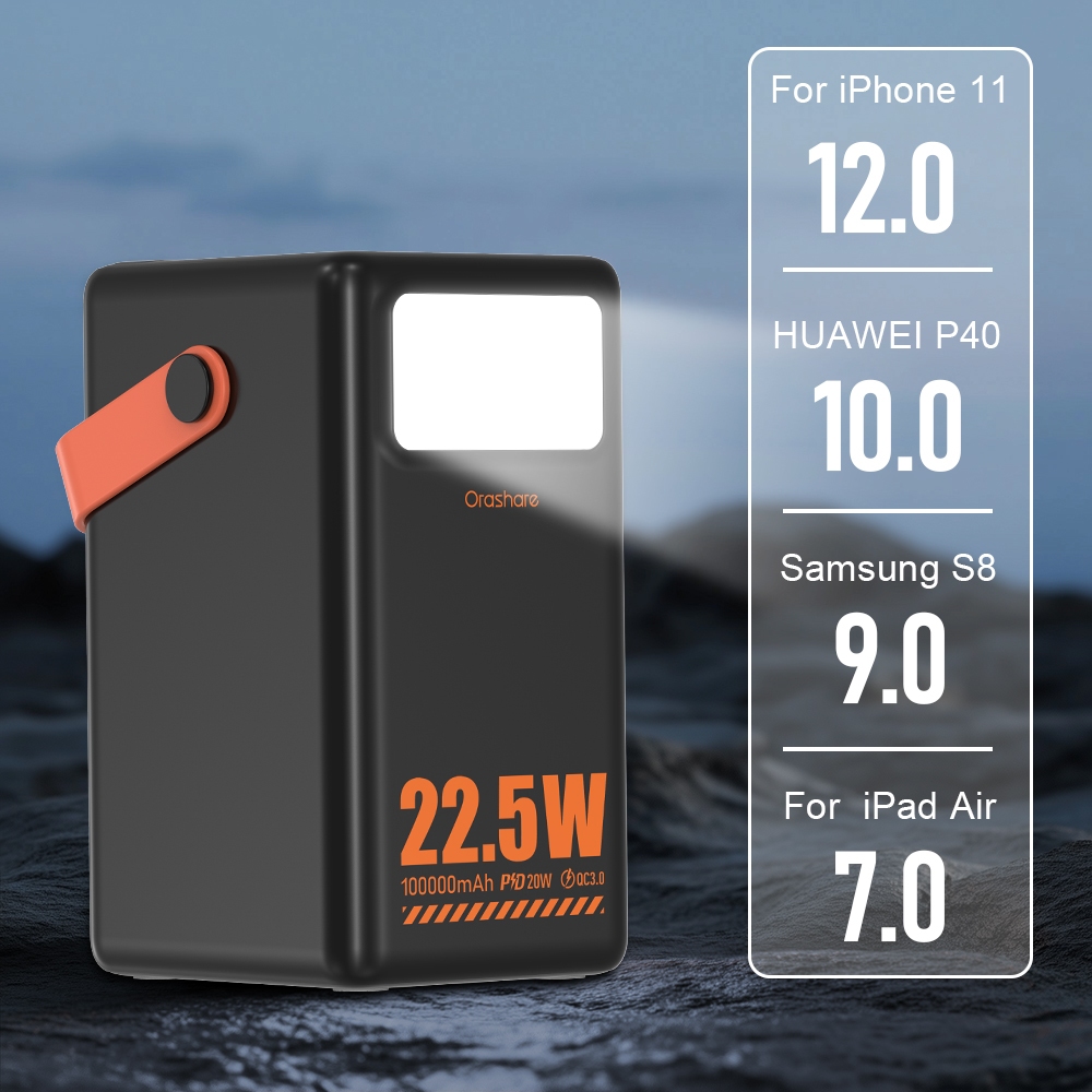 Orashare OL100Pro Powerbank 100000mAh  Ultra-Large Capacity Power Bank 22.5W Super Fast Charging - Image 7