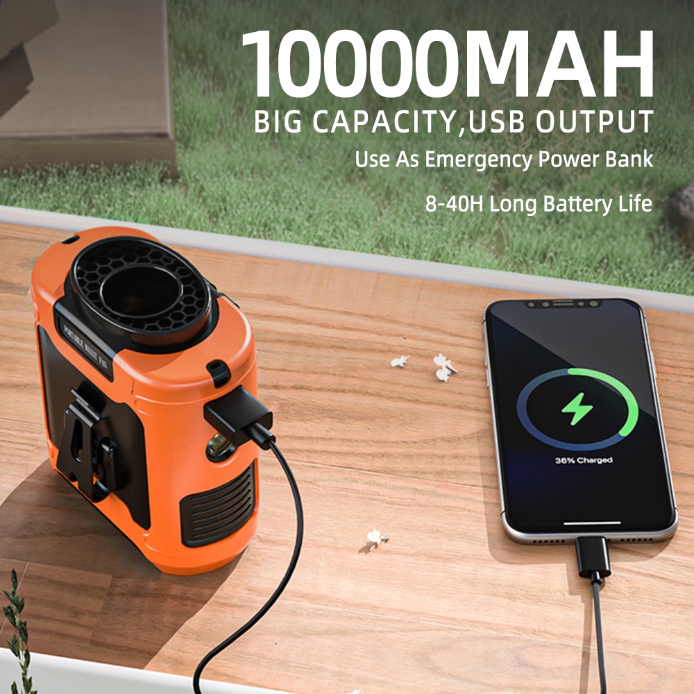 Orashare K50 10000mAh Portable Waist Cooling Fan 3 in 1 Outdoor Fan With Light 5 Speed Wind Clip Fan - Image 3