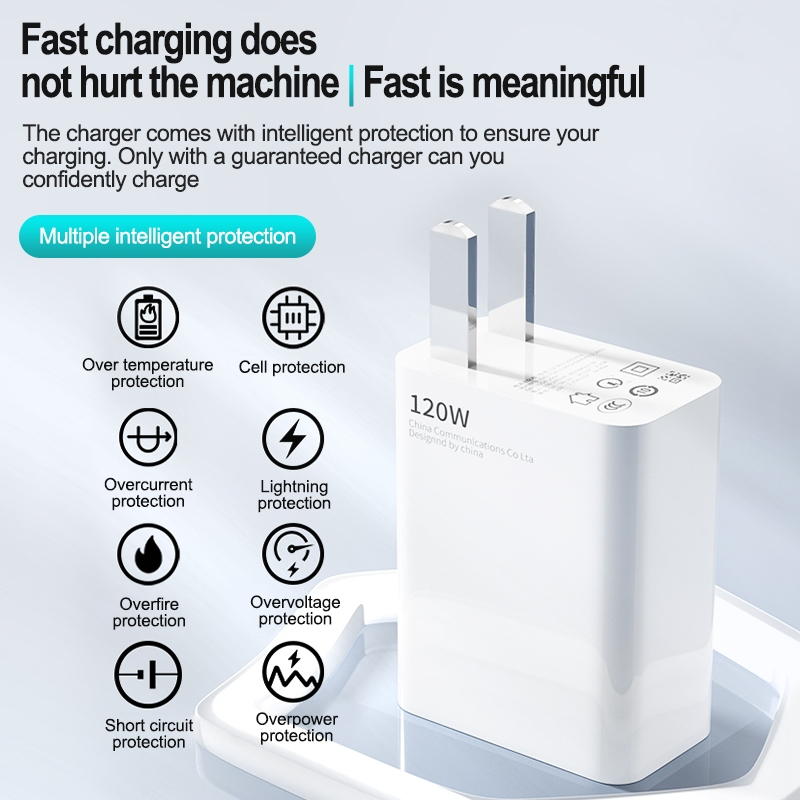 Original Type C Charger Set 120W Super Fast For Android HW XM TypeC Fast Charging Cable Adapter Set - Image 3