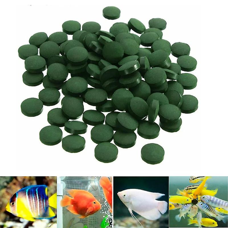 100Pcs Fish color enhancer natural vitamins Aquarium spirulina tablets ...