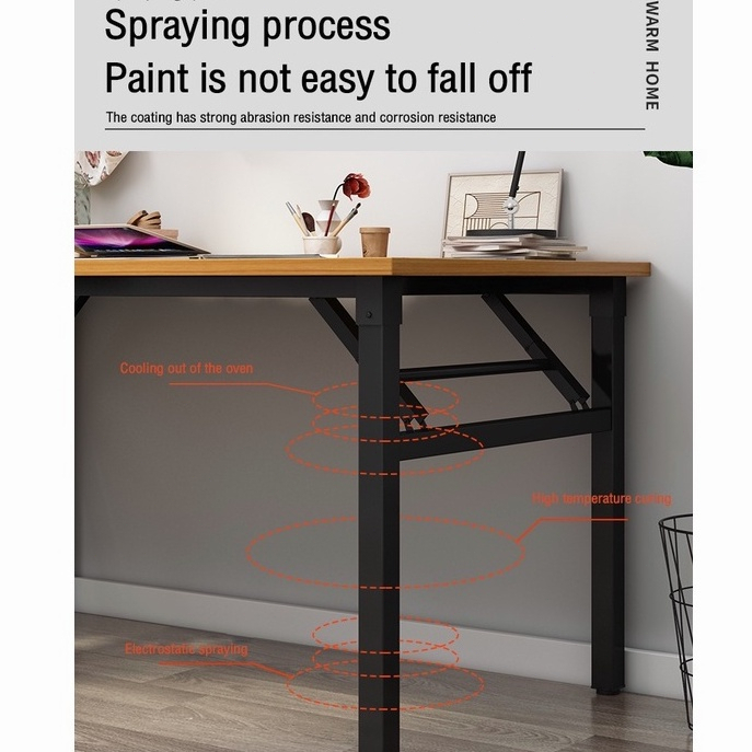 Eone Home Foldable Table Study Table Computer Table Dining Table Wooden For Room Office Table - Image 3