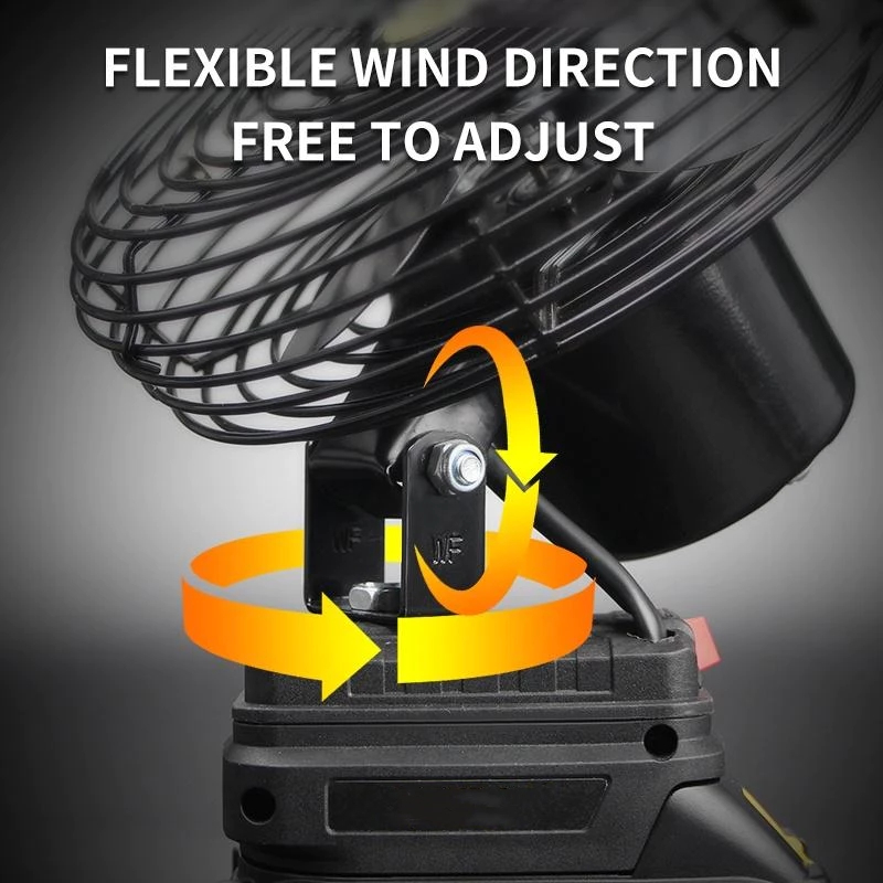 8inch Portable Cordless Fan Outdoor Desktop Cooling Fans Multi-purpose High Power Electric Fan 998V — view 4