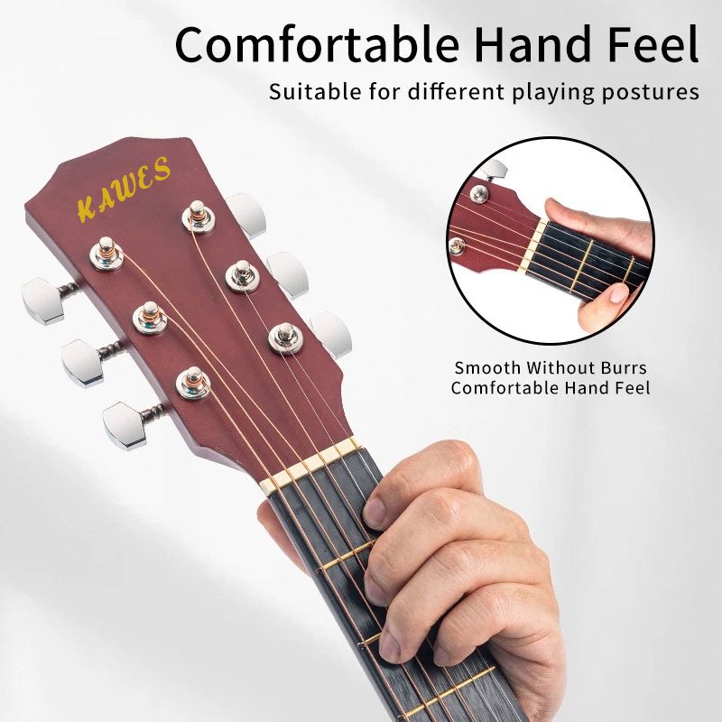 KAWES Guitar 38Inch Acoustic Guitar Set Low Action Gitara Original Suitable for Adult and Beginners - Image 5