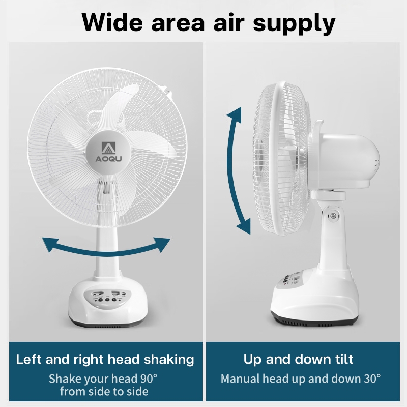 【FREE 2 LED】Solar electric fan 12“ 14” 16“ electric fan with solar fan and USB led lights stand fan - Image 8