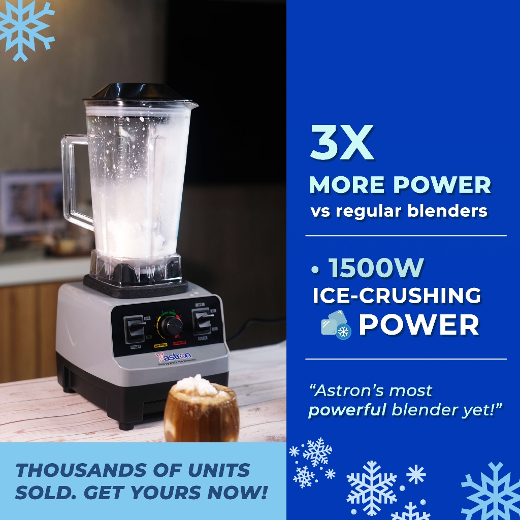 Astron ICEPOWER 1500W Heavy Duty Blender | Ice-Crushing | 2L Capacity - Image 2
