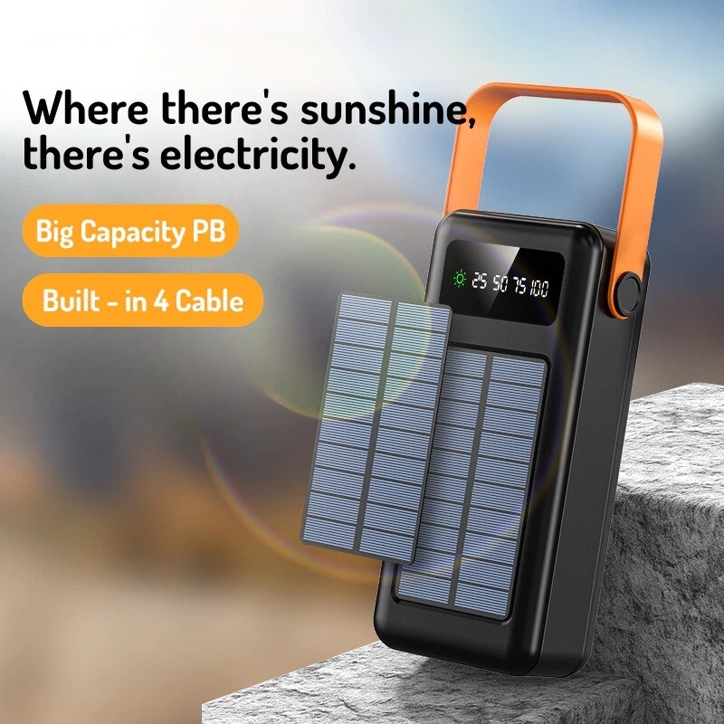 PHLIPS Original 400000mAh powerbank Outdoor Solar Power Bank Portable with Flashlight fast charging - Image 4
