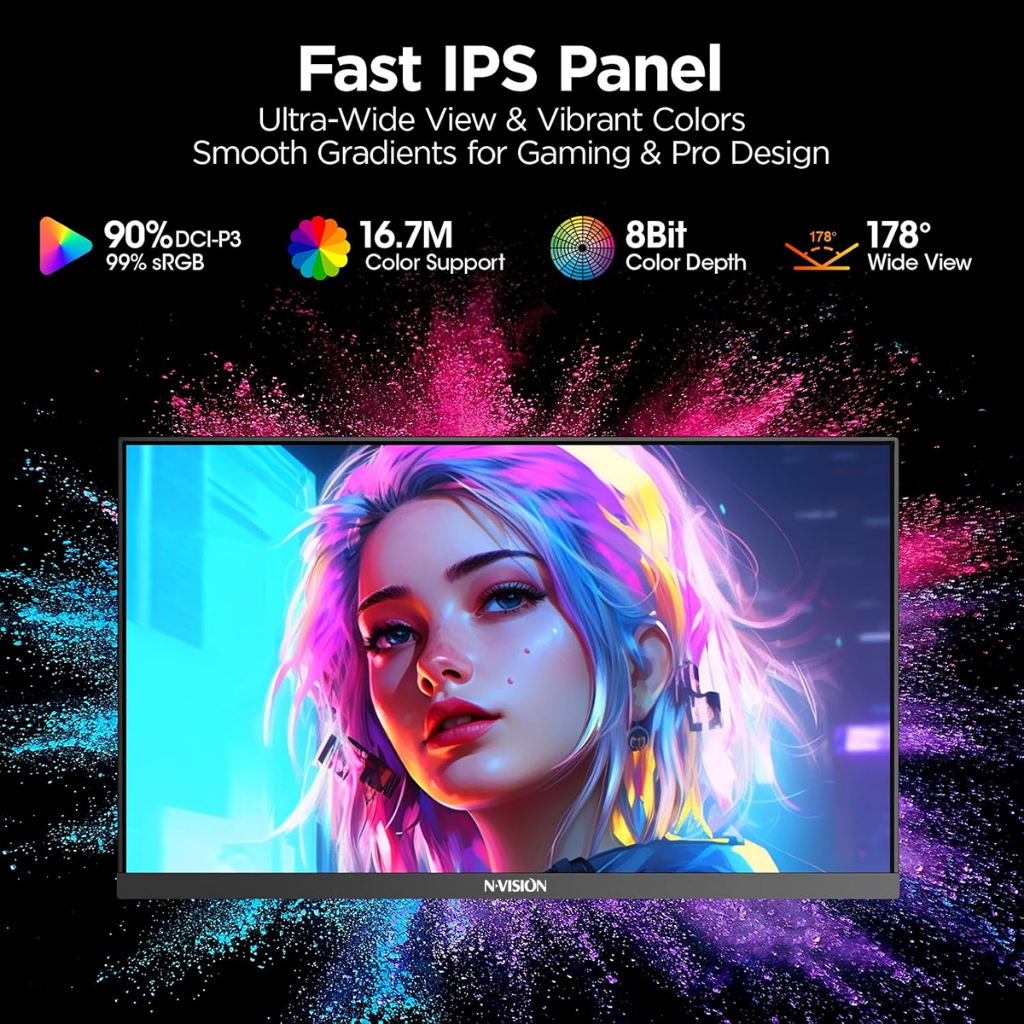 Nvision 24 27 Inch Gaming IPS Monitor 240HZ /180HZ/144HZ Flat FHD 1ms Gaming Monitor For Desktop PC - Image 2