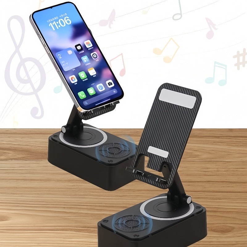 4in1 Phone Holder Portable Speaker with Mic Wireless Speaker Bluetooth with Powerbank360°Phone Stand - Image 3