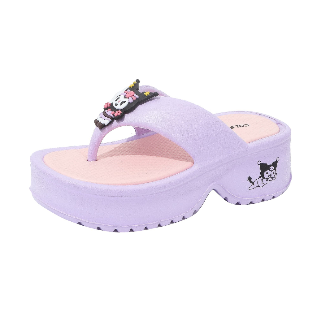 New Kuromi Sandals for Girls Non-slip Wedge Summer Flip-flops Kids Cartoon Beach EVA Slippers#308-1 - Image 8