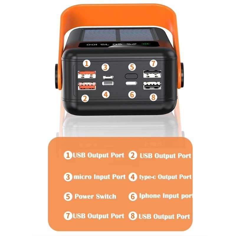 PHLIPS Original 400000mAh powerbank Outdoor Solar Power Bank Portable with Flashlight fast charging - Image 2