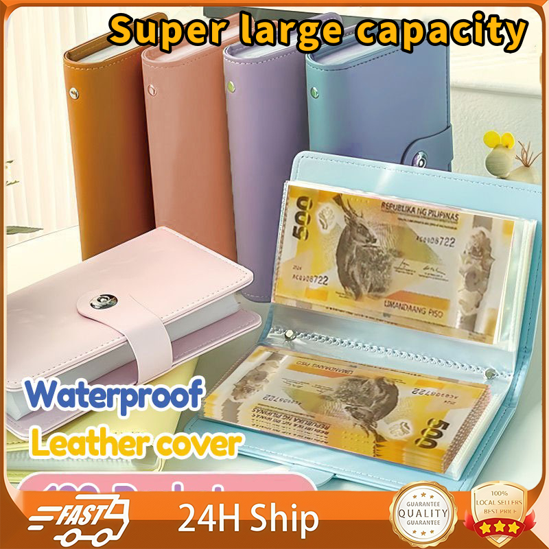 savings storage book, savings wallet storage book, can hold 100 pocket money, book type with button