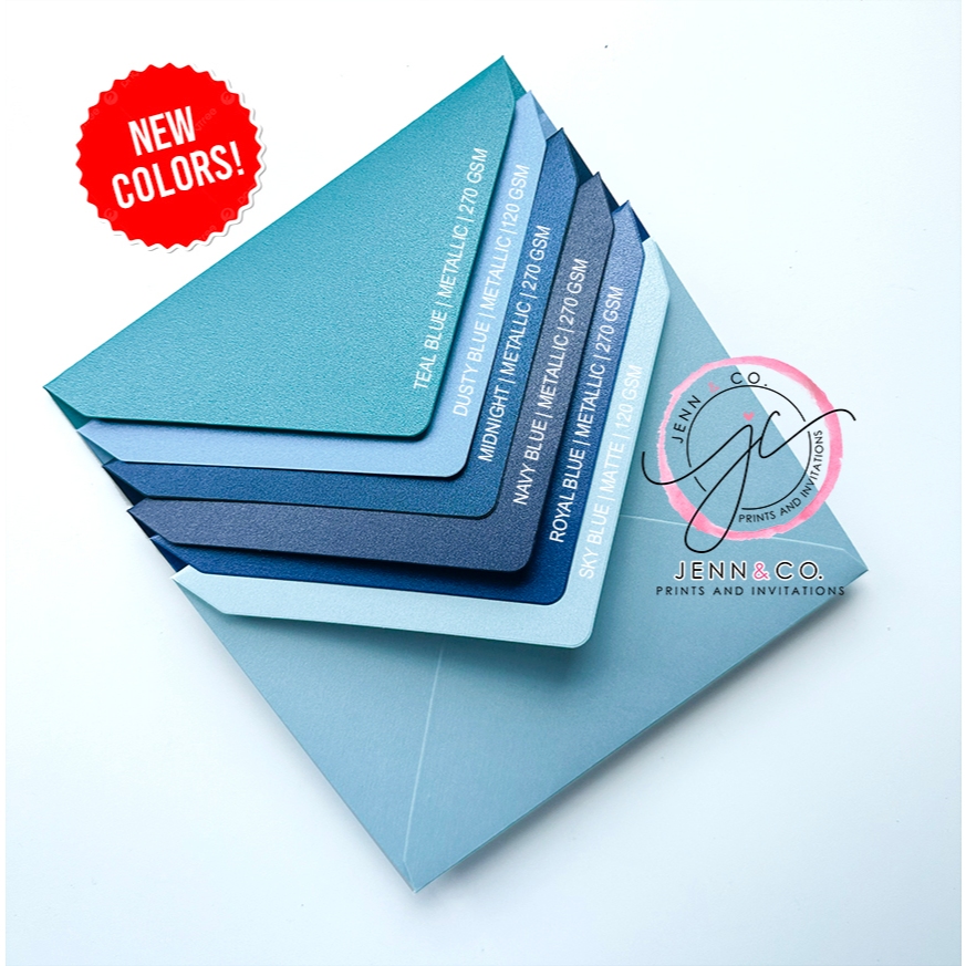 Envelopes — Blue Shades New Colors (5R, 4R)