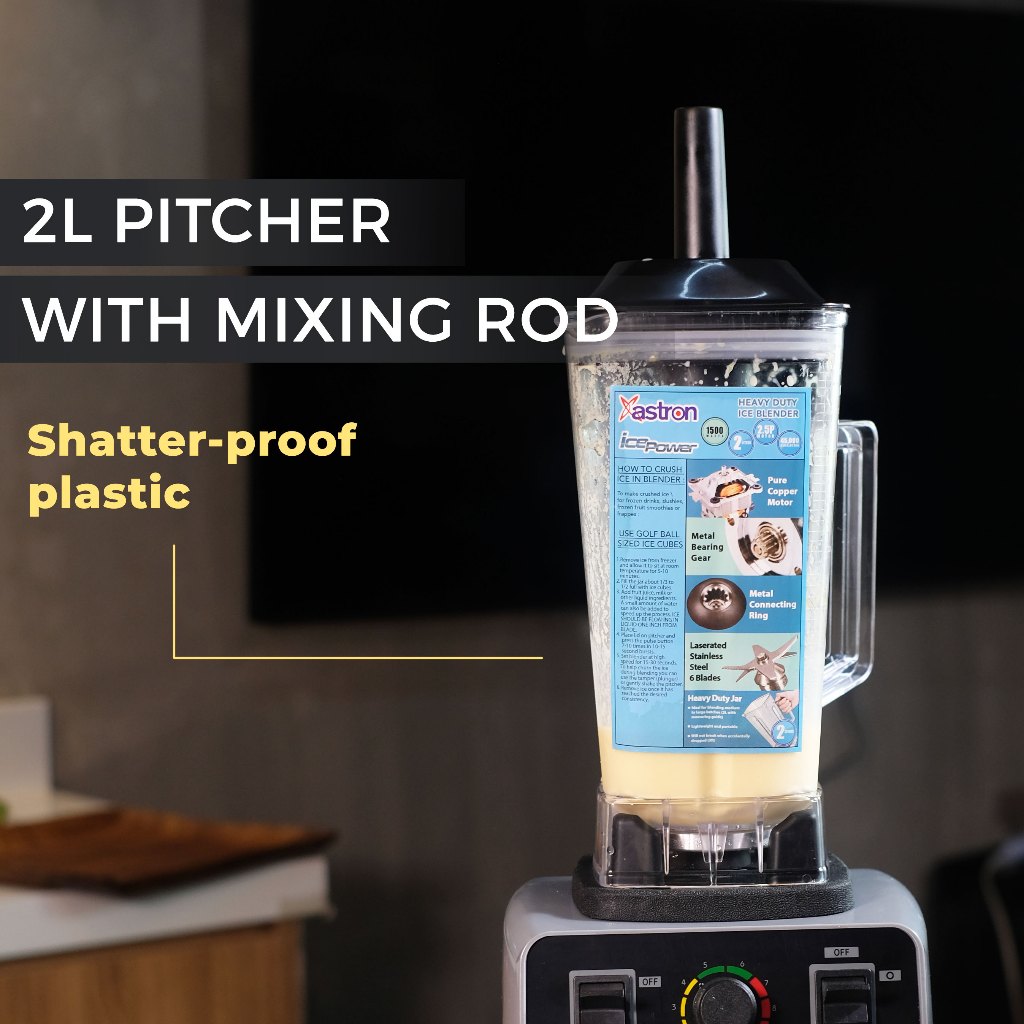 Astron ICEPOWER 1500W Heavy Duty Blender | Ice-Crushing | 2L Capacity - Image 6