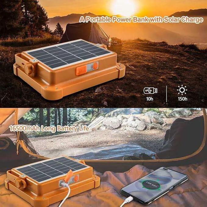 Solar Emergency Light Outdoor Waterproof IP66 Solar Flood Light Flashlight Rechargeable - Image 8