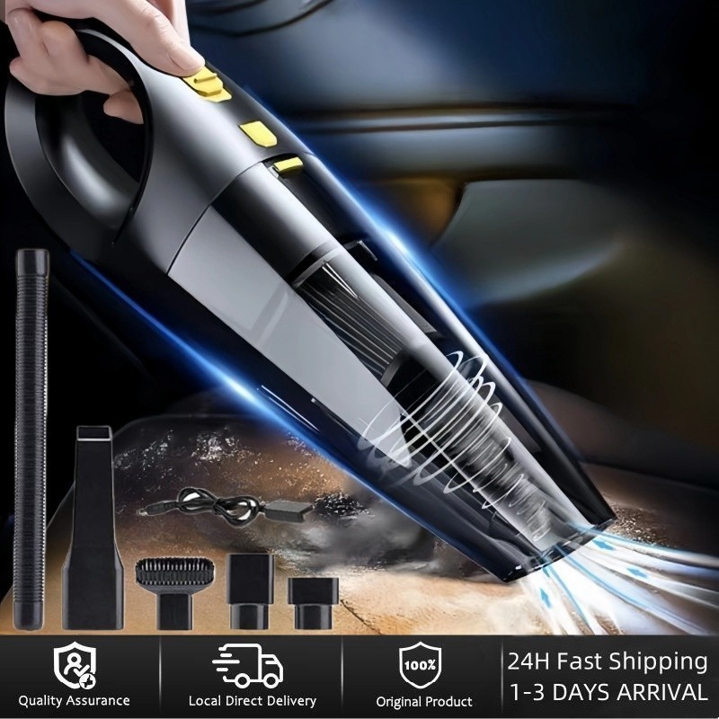 【COD】Wet&Dry cordless Car mounted vacuum cleaner Rechargeable mini Handheld set 4in1Portable Vacuum - Image 7
