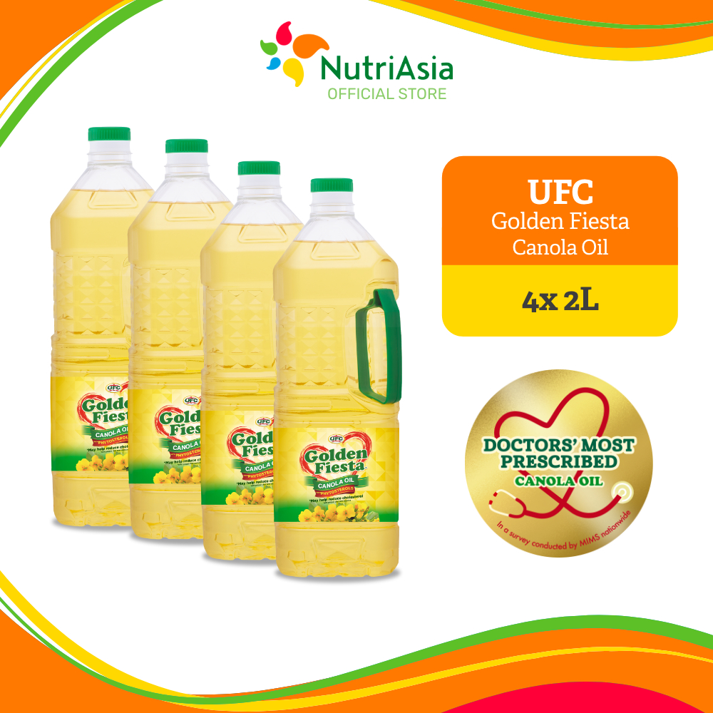 UFC Golden Fiesta Canola Oil  2 L Bundle of 4