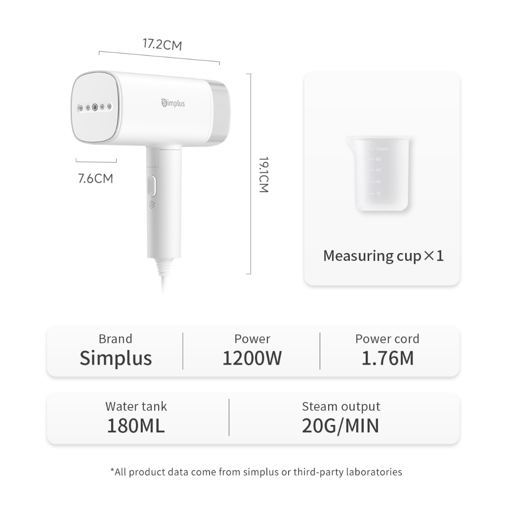 Simplus Steam Iron Handheld Garment Steamer Handheld 4 in 1 Multi-Function Foldable and Portable - Image 8