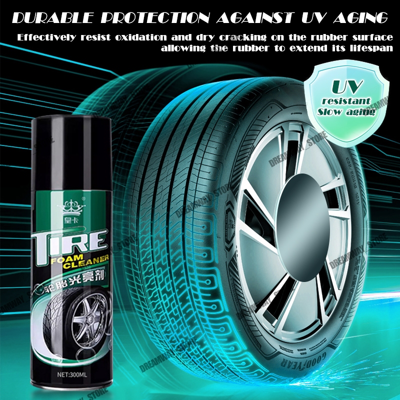 Car Tire Foam Cleaner Black Tire Wax Emulsion High Gloss Spray Cleaner Tire Polish - Image 2