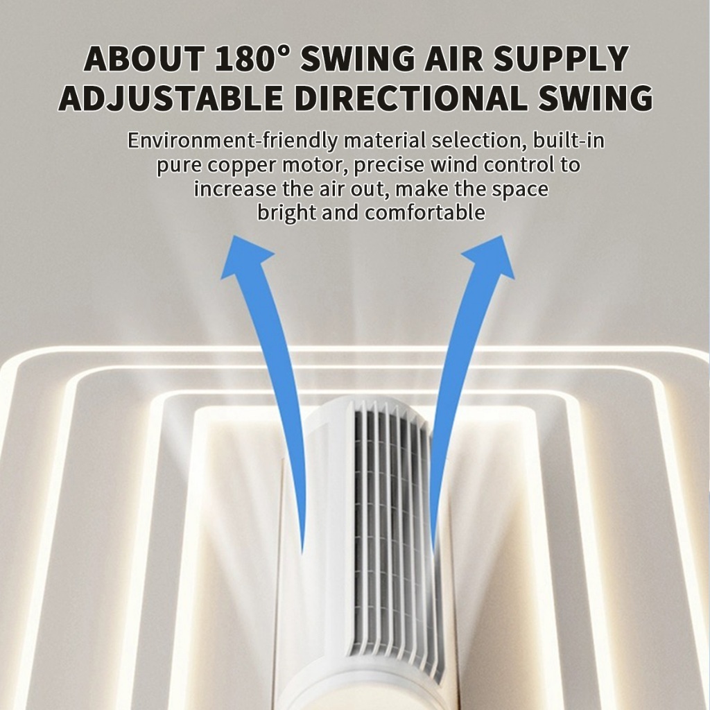 Bladeless Ceiling Fan with Light, Flush Mount Ceiling Fan with 6-Speed Reversible for Bedroom（First） - Image 3