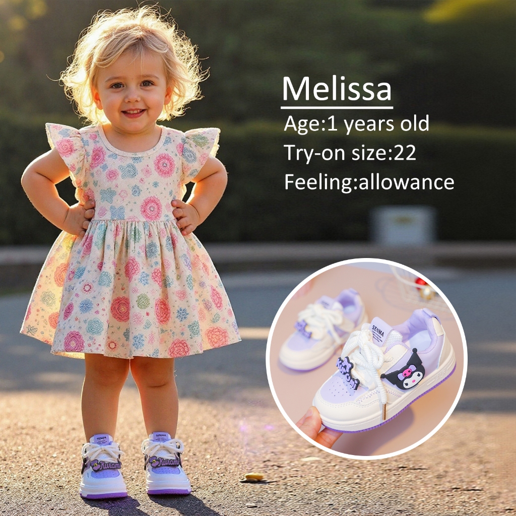 SENMA Korean Shoes For Kids Girls Rubber Shoes Cartoon Sneakers Kuromi Baby Shoes 1 to 6 Years Old - Image 3