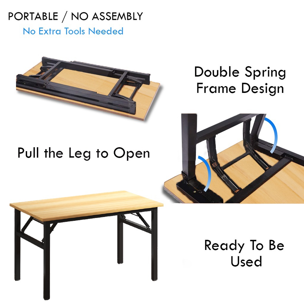 Eone Home Foldable Table Study Table Computer Table Dining Table Wooden For Room Office Table - Image 7