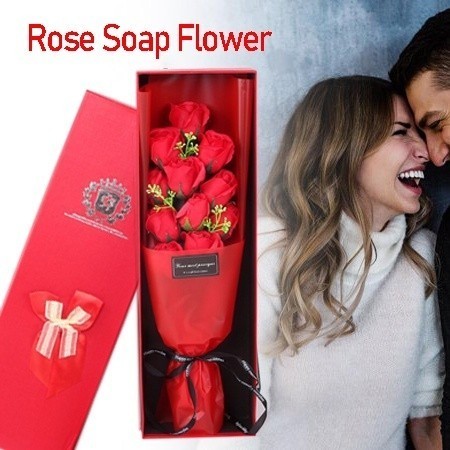MET Bouquet of Roses Soap Flower Gift Box Decoration Flower Wedding Valentine Gift  home Decoration - Image 7