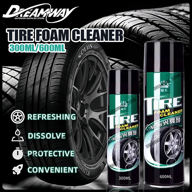 Car Tire Foam Cleaner Black Tire Wax Emulsion High Gloss Spray Cleaner Tire Polish