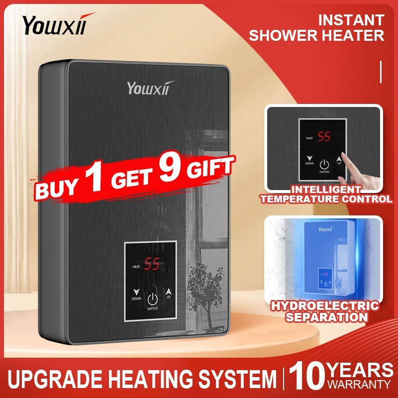 Yowxii Modern LCD Water Heater Shower Inverter Electric Hot And Cold Shower For Bathroom 6500W