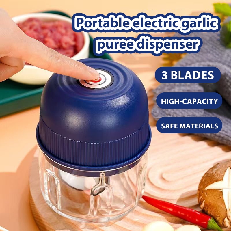 Portable electric garlic masher 300ml Capacity meat grinder Food Processor Electric MeatGrinder