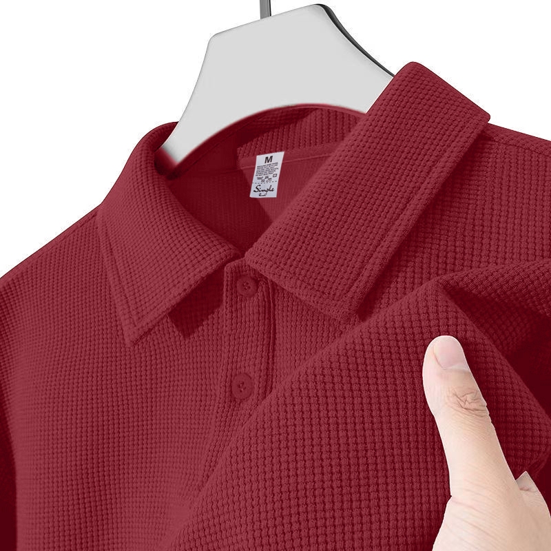 Simple Rush Tropical Chill Waffle Polo Lightweight Breathable & Affordable for Men & Women — view 5