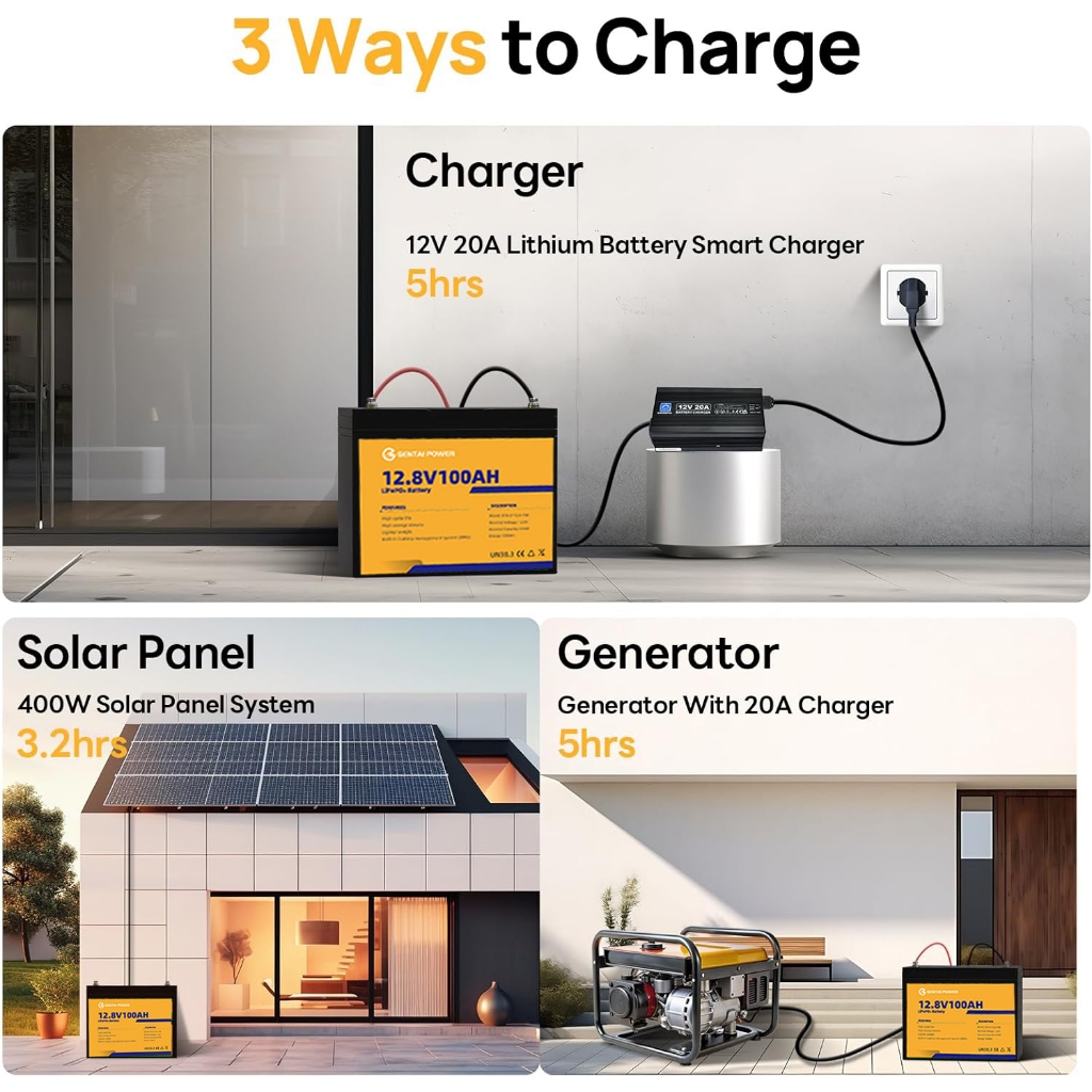 GENTAI POWER LiFePO4 Battery 12V 24V 100Ah 280Ah Solar Lithium Battery for UPS, Solar System, RV — view 7