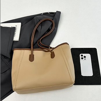 Muma Leather Large Woman Shopping Tote Bag With Zipper Shoulder Bags For Women Office bag - Image 3