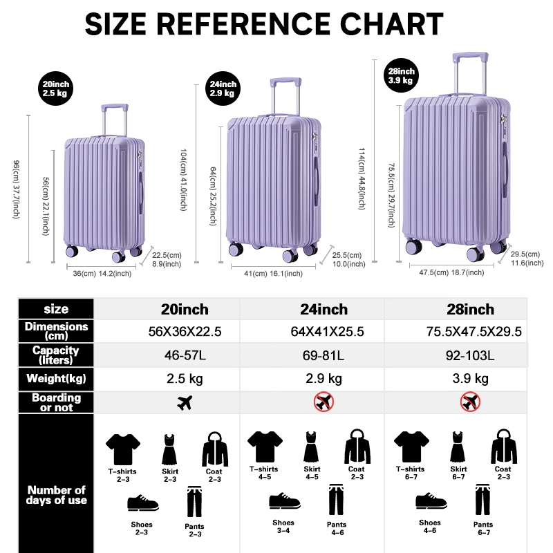 ISLAND ELEPHANT Purple Luggage Travel Bag Hand Carry Luggage Maleta - Image 8