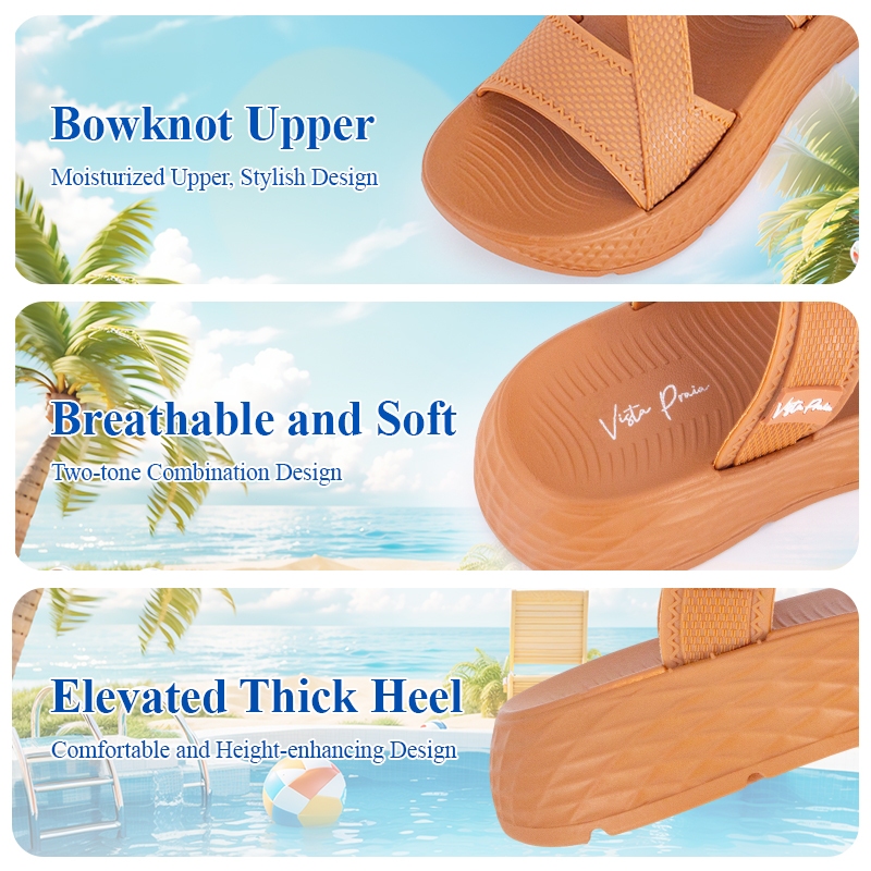 Vista Praia  Fashion Wedge High Heels Sandals 2307 - Image 2