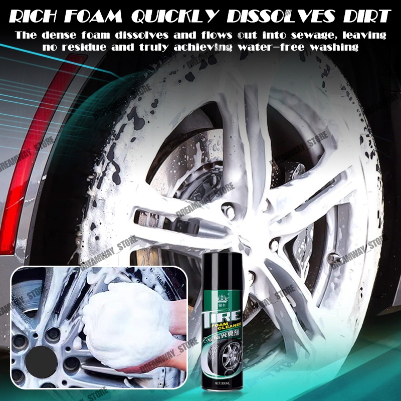 Car Tire Foam Cleaner Black Tire Wax Emulsion High Gloss Spray Cleaner Tire Polish - Image 6