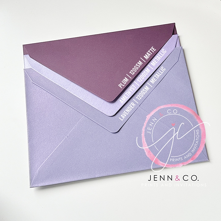 Envelopes — Amethyst, Plum, Lavender, Periwinkle