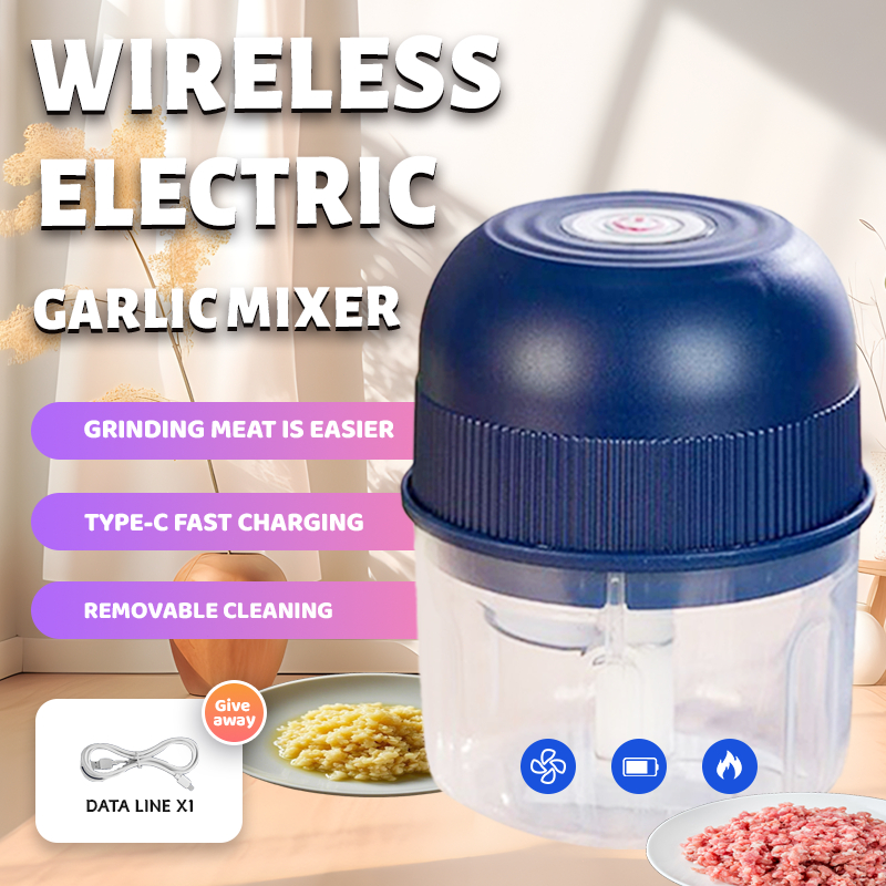 Portable electric garlic chopper 300ml chili vegetable grinder Multifunctional kitchen meat grinder