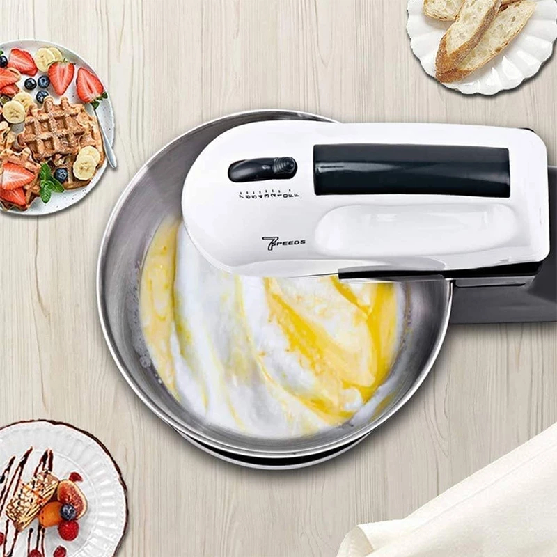 CQW Hand Mixer 7 Speed Electric Mixer with Stand and Stainless Bowl - Image 5