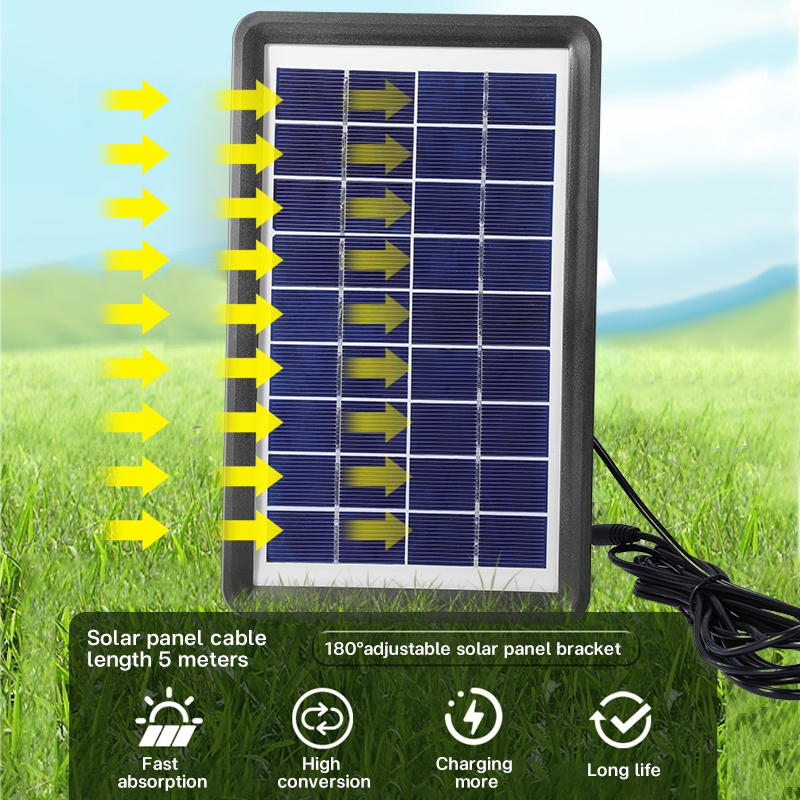 【FREE 2 LED】Solar electric fan 12“ 14” 16“ electric fan with solar fan and USB led lights stand fan - Image 3
