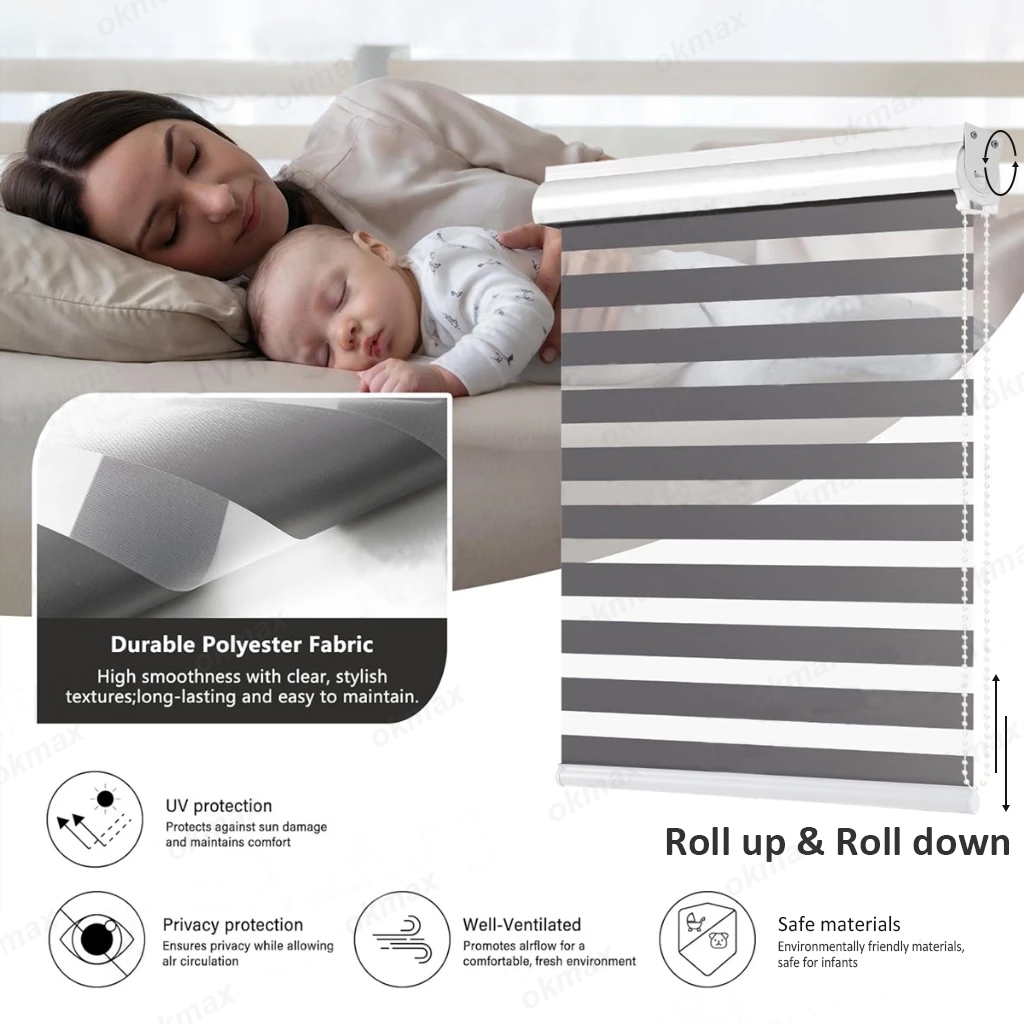 180cm/160cm/150cm/120cm/90cm Curtain Blinds for Windows Korean Blinds Venetians Duo Roller Blinds - Image 2