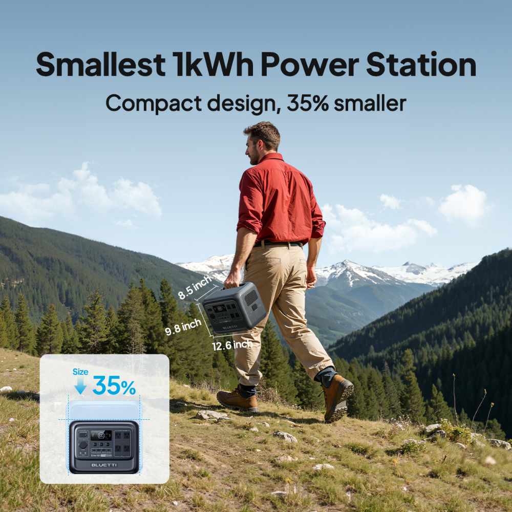 BLUETTI Elite 100 V2 power station portable1024Wh LFP Battery Backup w/ 4 1800W AC Outlets — view 2