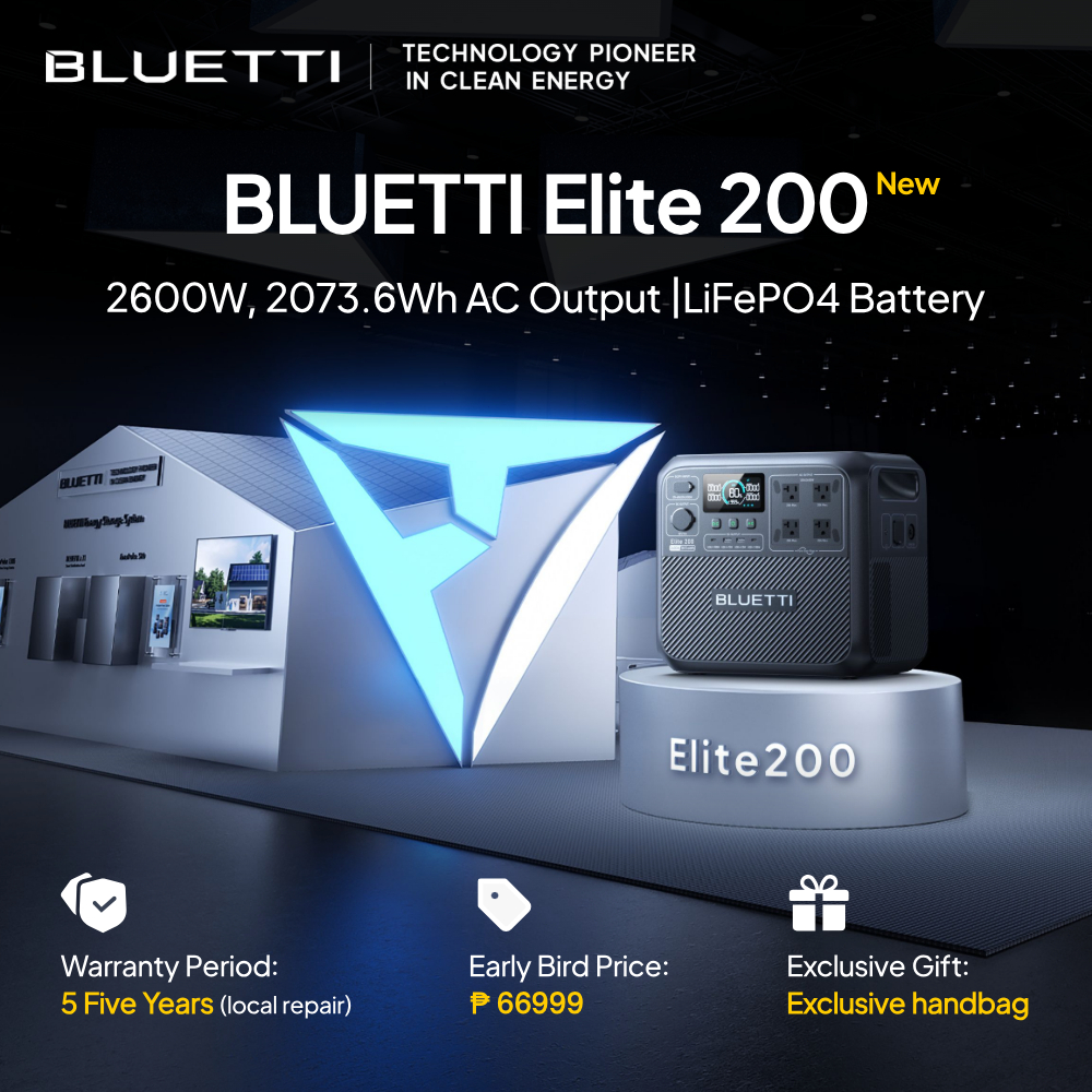BLUETTI Solar Generator Elite 200 V2, 2073.6Wh LFP Battery Backup w/ 4 2600W AC Outlets — view 8