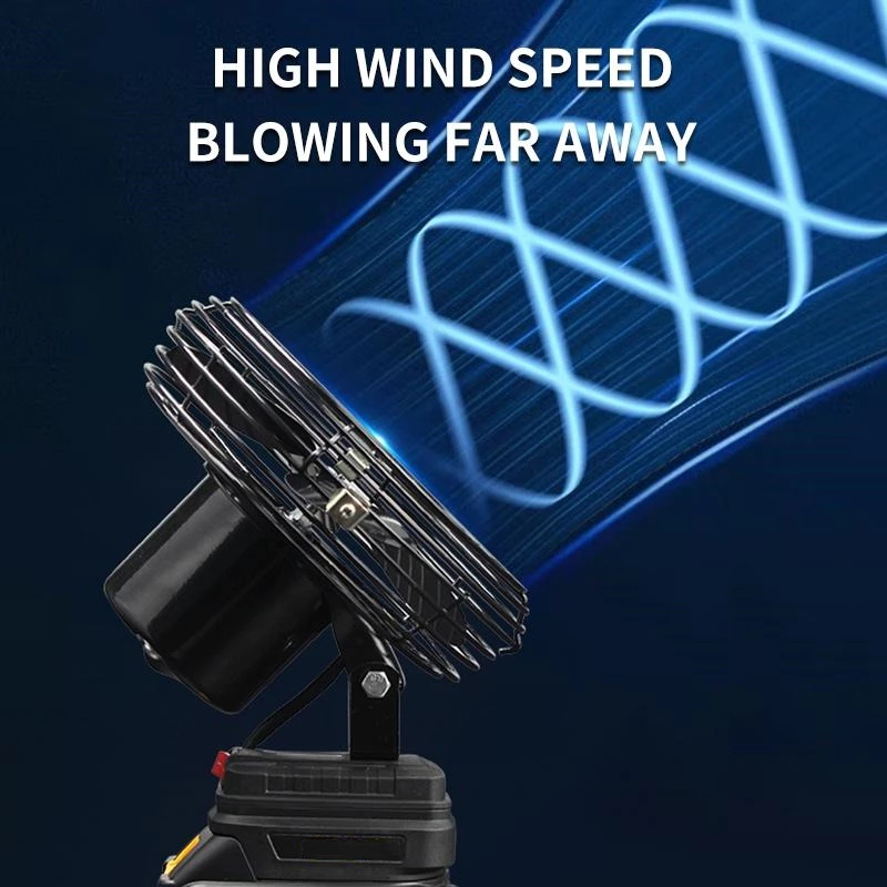 8inch Portable Cordless Fan Outdoor Desktop Cooling Fans Multi-purpose High Power Electric Fan 998V — view 3