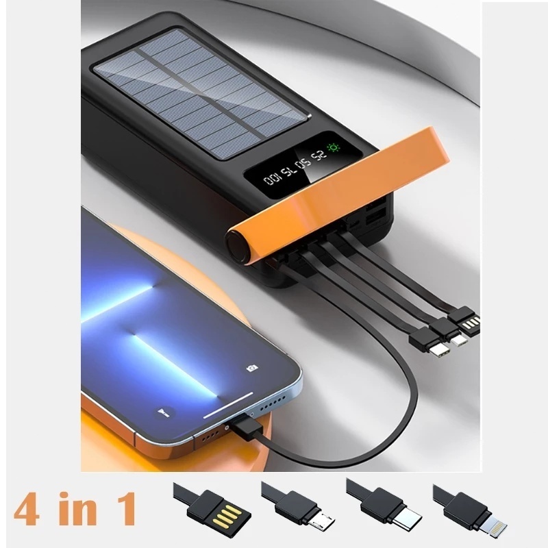 PHLIPS Original 400000mAh powerbank Outdoor Solar Power Bank Portable with Flashlight fast charging - Image 3
