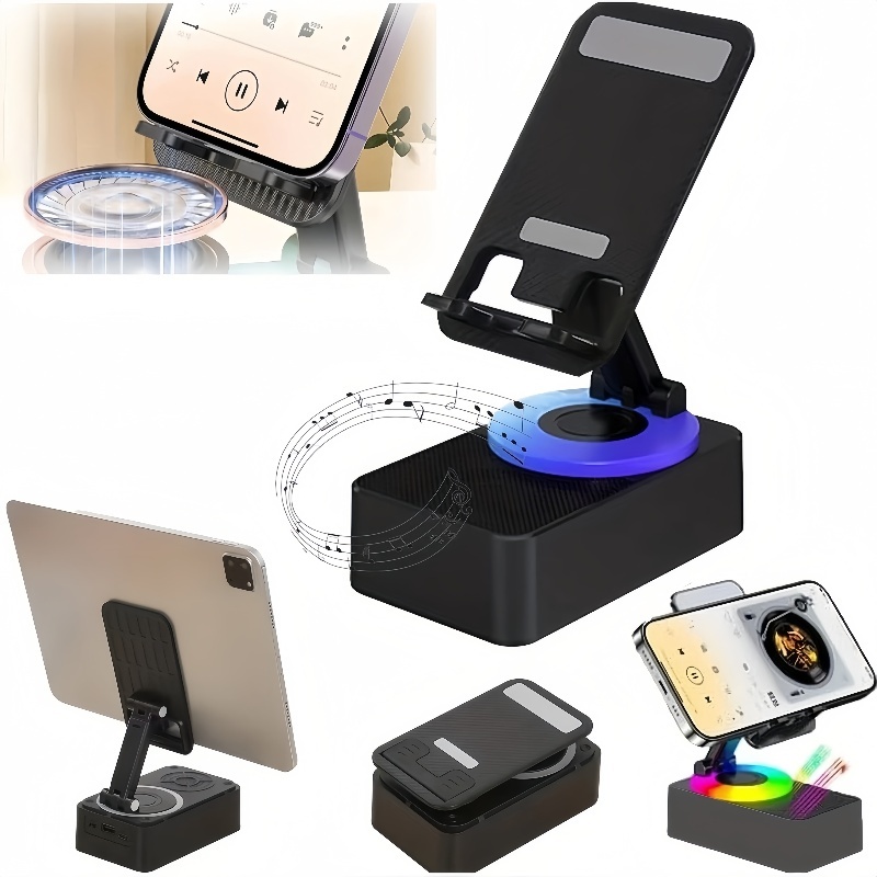 4in1 Phone Holder Portable Speaker with Mic Wireless Speaker Bluetooth with Powerbank360°Phone Stand - Image 8