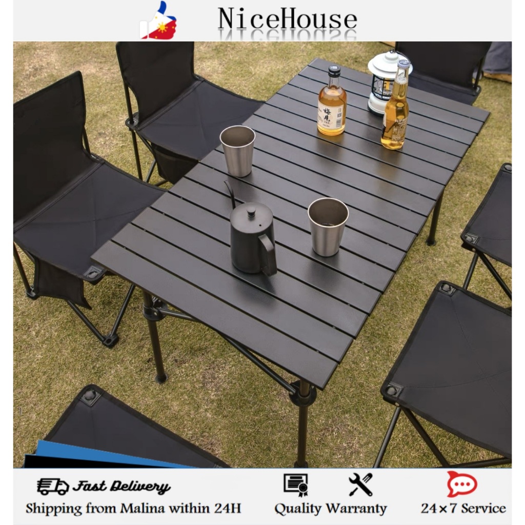 Foldable Camping Chair and Table Set with Carrying Bag Portable Equipment for Camping/Picnic/Outdoor