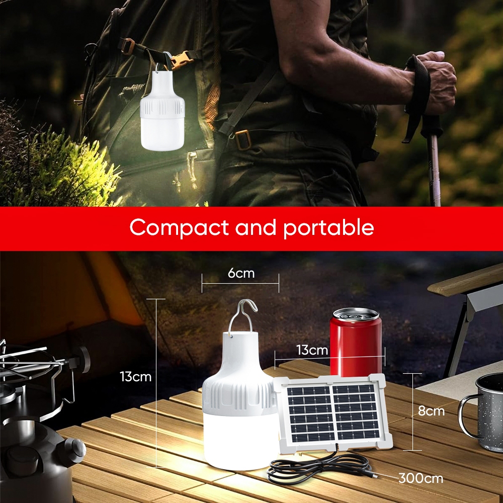 Mitsushi Solar Lights Bulb Outdoor Waterproof Solar Indoor LED Bulb Light Energy Saving Lamp - Image 3